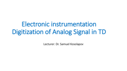 Digitization of Analog Signals in TD