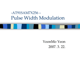 AT91SAM7X256 – Pulse Width Modulation