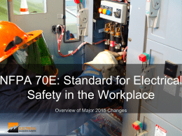 NFPA 70E: Standard for Electrical Safety in the