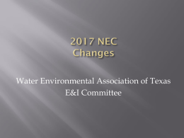 2017 NEC Changes