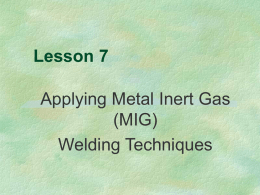 Applying Metal Inert Gas (MIG) Welding Techniques