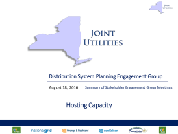 Hosting Capacity - The Joint Utilities of New York