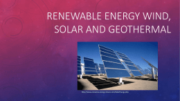 Lesson 12f Wind, Solar and Geothermal Energy PPT