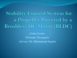 Control system using encoder and brushless dc motors