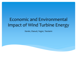 Economic and Enviornmental Impact of Wind Turbine