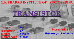 Transistor - GTU E