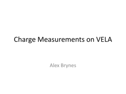 Charge Measurements on VELA