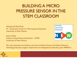 Pliel_Matthias_Building A Micro Pressure Sensor pptx - M-STEM