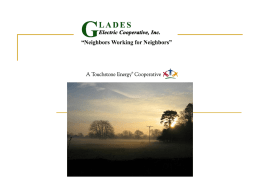 Presentation by Glades Electric Cooperative