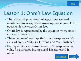 Basic Ohms Law