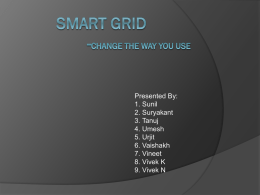 SMART GRId -Change the way you use