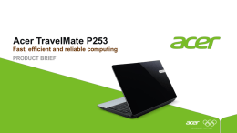Acer TravelMate P253 Product Briefx