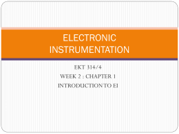 electronic instrumentation