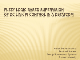 Fuzzy Logic Based Supervision of a DC Link PI Control in a