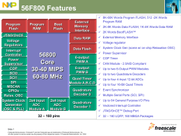 56F800 Features - NXP Semiconductors