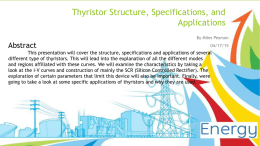 Thyristor Structure, Specifications, and Applications