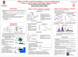 Effect of VUV and UV Irradiation - University of Wisconsin–Madison