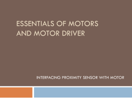 Essentials of motorS and motor driver