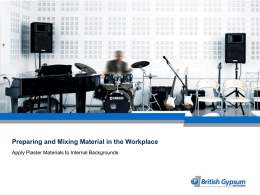 Preparing and Mixing Material in the Workplace