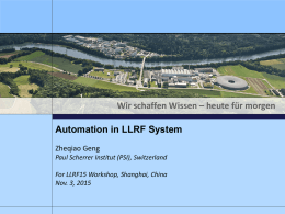 Automation - Low Level Radio Frequency Workshop 2015 LLRF`15