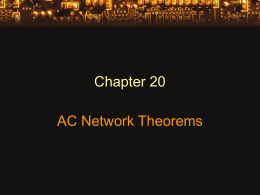 AC Network Theorems
