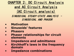 Chapter 2: AC Circuit analysis