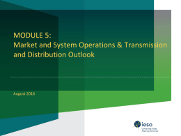 MODULE 5_Market and System Operations_ Tx and Dx Outlook