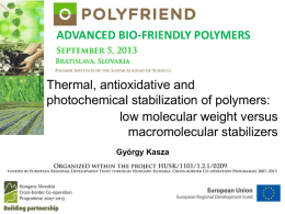 Stabilization of polymers