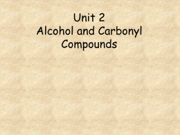 Alcohols and Carbonyls test