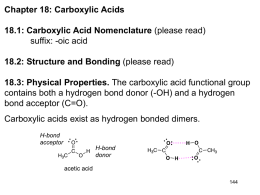 Acidity of Carboxylic Acids.