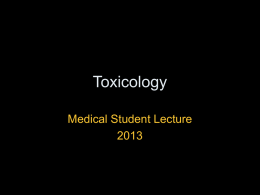 Toxicology - Med Student Workshops
