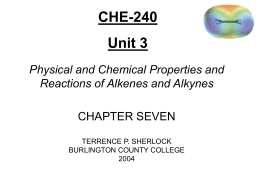 Alkenes - chemistry