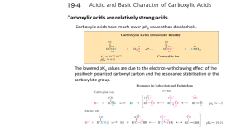 Acidic and Basic Character of Carboxylic Acids