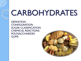 CARBOHYDRATES - Food Science & Human Nutrition
