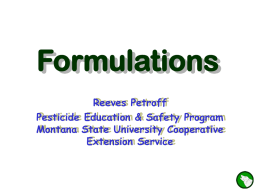 Safe Mixing of Pesticides