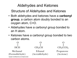 Aldehydes and Ketones - University of Nebraska Omaha