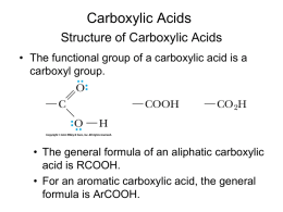 Carboxylic Acids - University of Nebraska Omaha