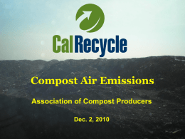Results of the Modesto Compost Emissions Study