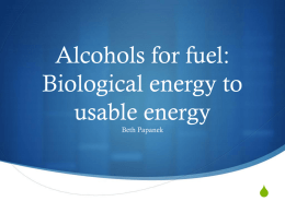 Alcohol for Fuel