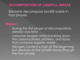 DECOMPOSITION OF LANDFILL WASTE