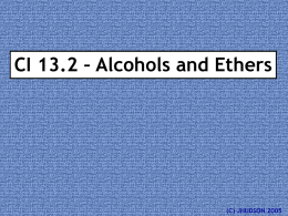 CI 13.2 – Alcohols and Ethers