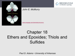 Ethers and Epoxides - Delaware State University