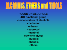 File chapter 5 alcohols, ethers and thiols
