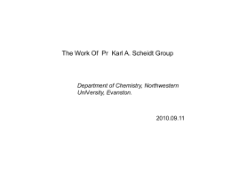 40. The Work Of Pr Karl A. Scheidt Group