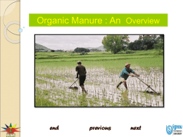 organic manure an overview