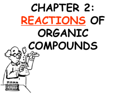 chapter 2: reactions of organic compounds