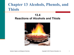 4. Reactions of Alcohols and Thiols