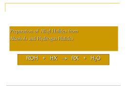 Preparation of Alkyl Halides from Alcohols and Hydrogen Halides