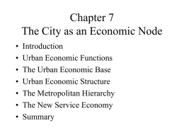 Chapter 7 The City as an Economic Node