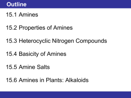 15.2 Properties of Amines